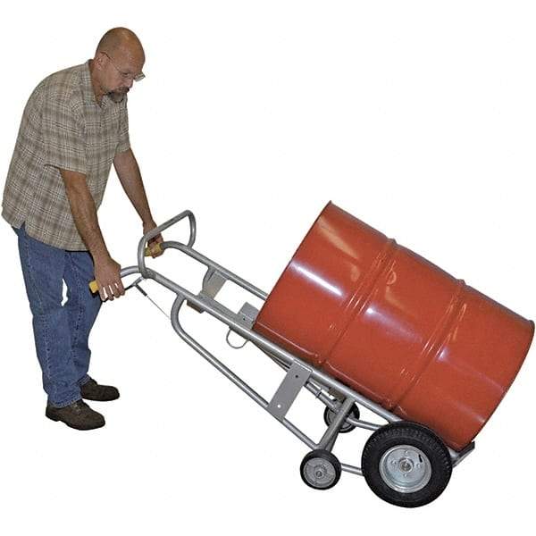 Wesco Industrial Products - 1,000 Lb Load Capacity, 30 & 55 Gal Pail Tipper - 25-7/8" Wide x 60" High, 4 Aluminum Wheels - All Tool & Supply