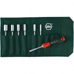 Wiha - 8 Piece, 3/16 to 1/2" Nut Driver Set - Standard Shaft, Cushion Grip Handle - All Tool & Supply