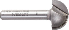 Amana Tool - 3/4" Cut Diam, 7/16" Length of Cut, 2 Flute Core Box Edge Profile Router Bit - Carbide-Tipped, 1/4" Shank Diam, 1-3/4" OAL, Uncoated - All Tool & Supply