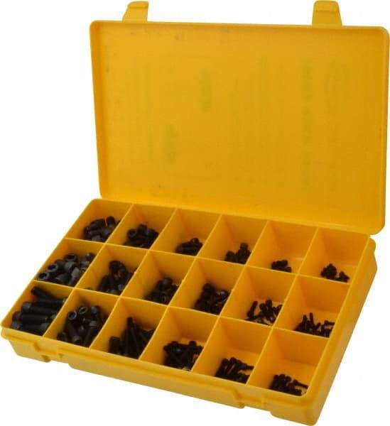 Made in USA - 360 Piece Acetal Resin Socket Head Cap Screws - #4-40 to 5/16-18 Thread - All Tool & Supply