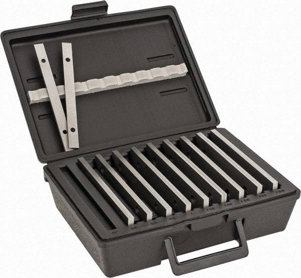 Fowler - 20 Piece, 6 Inch Long Steel Parallel Set - 1/2 to 1-5/8 Inch High, 1/8 to 1/8 Inch Thick, 50 RC Hardness, Sold as 10 Pair - All Tool & Supply