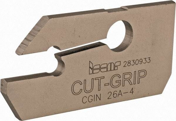 Iscar - 3.6 to 4.5mm Groove Width, 19.5mm Max Depth of Cut, Neutral Cut, CGIN Indexable Grooving Blade - GIFI-E, GIMIY, GINI-E, GIPI, GIPI (Full Radius), GIPI-E, GIPI-E (Full Radius) Insert Style, Series Cut Grip - All Tool & Supply