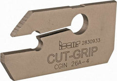 Iscar - 3.6 to 4.5mm Groove Width, 19.5mm Max Depth of Cut, Neutral Cut, CGIN Indexable Grooving Blade - GIFI-E, GIMIY, GINI-E, GIPI, GIPI (Full Radius), GIPI-E, GIPI-E (Full Radius) Insert Style, Series Cut Grip - All Tool & Supply