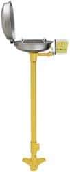 Bradley - Pedestal Mount, Stainless Steel Bowl, Eyewash Station - 1/2" Inlet, 30 psi Flow, 0.4 GPM Flow Rate - All Tool & Supply