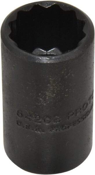 Proto - 5/8", 1/2" Drive, Standard Hand Socket - 12 Points, 1-1/2" OAL, Alloy Steel, Black Finish - All Tool & Supply