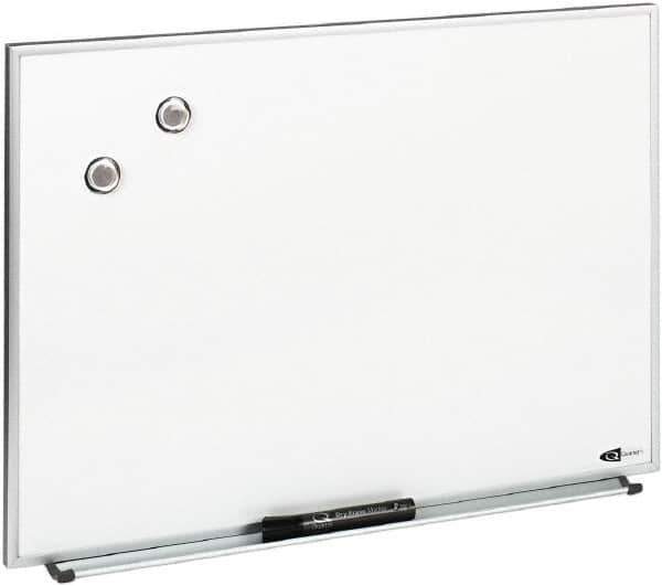 Quartet - 16" High x 23" Wide Enameled Steel Magnetic Marker Board - Aluminum Frame, 1-1/4" Deep, Includes Accessory Tray/Rail, One Dry-Erase Marker & Magnets & Mounting Kit - All Tool & Supply