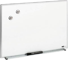 Quartet - 16" High x 23" Wide Enameled Steel Magnetic Marker Board - Aluminum Frame, 1-1/4" Deep, Includes Accessory Tray/Rail, One Dry-Erase Marker & Magnets & Mounting Kit - All Tool & Supply