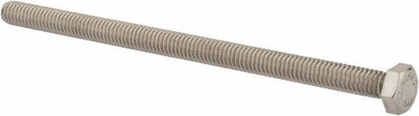 Value Collection - 5/16-18 UNC, 5-1/2" Length Under Head Hex Head Cap Screw - Fully Threaded, Grade 316 Stainless Steel, Uncoated, 1/2" Hex - All Tool & Supply