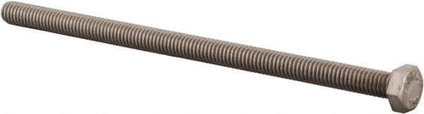 Value Collection - 5/16-18 UNC, 6" Length Under Head Hex Head Cap Screw - Fully Threaded, Grade 316 Stainless Steel, Uncoated, 1/2" Hex - All Tool & Supply