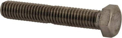 Value Collection - 3/8-16 UNC, 2-1/4" Length Under Head Hex Head Cap Screw - Fully Threaded, Grade 316 Stainless Steel, Uncoated, 9/16" Hex - All Tool & Supply