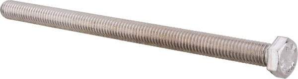 Value Collection - 3/8-16 UNC, 6" Length Under Head Hex Head Cap Screw - Fully Threaded, Grade 316 Stainless Steel, Uncoated, 9/16" Hex - All Tool & Supply