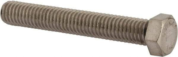 Value Collection - 7/16-14 UNC, 3" Length Under Head Hex Head Cap Screw - Fully Threaded, Grade 316 Stainless Steel, Uncoated, 5/8" Hex - All Tool & Supply