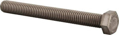 Value Collection - 1/2-13 UNC, 4-1/2" Length Under Head Hex Head Cap Screw - Fully Threaded, Grade 316 Stainless Steel, Uncoated, 3/4" Hex - All Tool & Supply