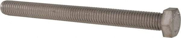 Value Collection - 1/2-13 UNC, 5-1/2" Length Under Head Hex Head Cap Screw - Fully Threaded, Grade 316 Stainless Steel, Uncoated, 3/4" Hex - All Tool & Supply