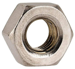 Value Collection - 1/4-28 UNF Stainless Steel Right Hand Hex Nut - 7/16" Across Flats, 3/16" High, Uncoated - All Tool & Supply