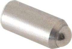 Gibraltar - 0.525" Body Length x 1/4" Body Diam, 1.5 Lb Init to 3.5 Lb Final End Force, Stainless Steel Press Fit Ball Plunger - 3/16" Ball Diam, 0.07" Max Ball Reach, +0.0010; +0.0020" Tolerance - All Tool & Supply