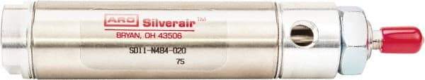 ARO/Ingersoll-Rand - 2" Stroke x 1/2" Bore Double Acting Air Cylinder - 10-32 Port, 10-32 Rod Thread, 200 Max psi, -40 to 160°F - All Tool & Supply