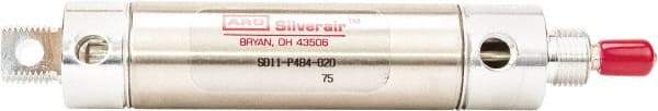 ARO/Ingersoll-Rand - 6" Stroke x 3/4" Bore Double Acting Air Cylinder - 1/8 Port, 1/4-28 Rod Thread, 200 Max psi, -40 to 160°F - All Tool & Supply