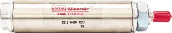 ARO/Ingersoll-Rand - 1/2" Stroke x 1/2" Bore Single Acting Air Cylinder - 10-32 Port, 10-32 Rod Thread, 200 Max psi, -40 to 160°F - All Tool & Supply