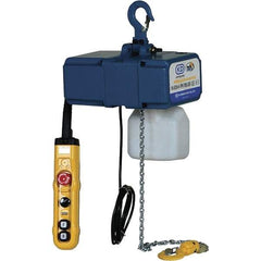 Vestil - 1/4 Ton Capacity, 0 to 49 FPM Lift Speed, 220 Volt, Electric Chain Hoist - 0.5 Output hp, 13' Max Lift - All Tool & Supply