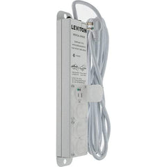 Leviton - 4 Outlets, 125 VAC15 Amps, 15' Cord, Standard Power Outlet Strip - Wall/Surface Mount, 5-20 NEMA Configuration, 1' Strip, UL 60601-1 - All Tool & Supply