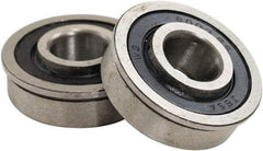 Marathon Industries - 1/2" Bore Diam, 1-3/8" OD, Precision Ground Radial Ball Bearing - With Flange, Round Bore - All Tool & Supply