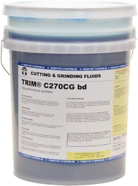 Master Fluid Solutions - Trim C270CG bd, 5 Gal Pail Cutting & Grinding Fluid - Synthetic, For Cutting, Grinding - All Tool & Supply