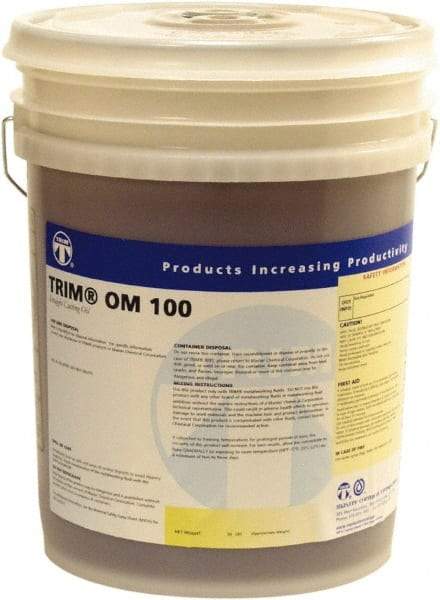 Master Fluid Solutions - Trim OM 100, 5 Gal Pail Cutting & Grinding Fluid - Straight Oil, For Cutting, Grinding - All Tool & Supply