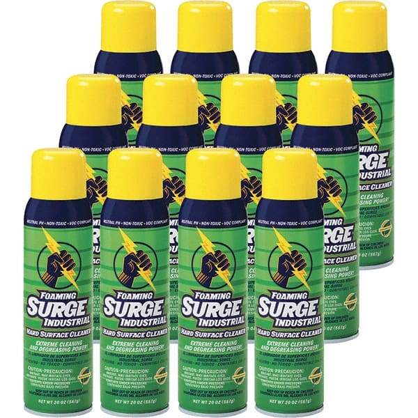 Surge Industrial - 20 oz Aerosol Cleaner/Degreaser - Aerosol, Neutral pH, Unscented - All Tool & Supply