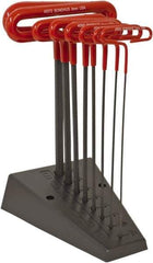 Bondhus - 8 Piece T-Handle Cushion Grip Hex Key Set - Hex Range 2 to 10mm, Protanium High Torque Steel - All Tool & Supply