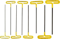 Bondhus - 8 Piece T-Handle Cushion Grip Hex Key Set - Hex Range 3/32 to 1/4", Protanium High Torque Steel - All Tool & Supply