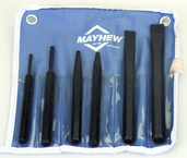 6 Piece Punch & Chisel Set -- #5RC; 5/32 to 3/8 Punches; 7/16 to 5/8 Chisels - All Tool & Supply