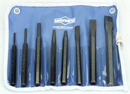 8-Pc. Punch & Chisel Set; includes 3 Punches; 1center punch; 1 solid punch; 3 cold chisels - All Tool & Supply