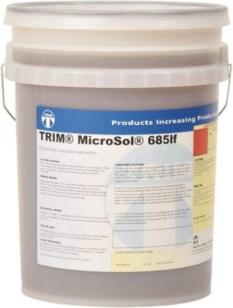 Master Fluid Solutions - Trim MicroSol 685lf, 5 Gal Pail Cutting & Grinding Fluid - Semisynthetic - All Tool & Supply