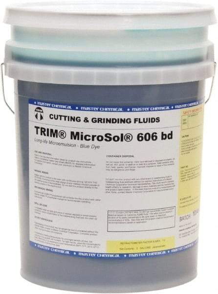 Master Fluid Solutions - Trim MicroSol 606 bd, 5 Gal Pail Cutting & Grinding Fluid - Semisynthetic - All Tool & Supply