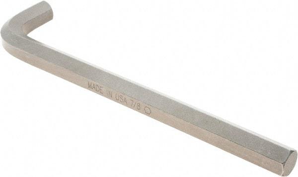 Paramount - 7/8" Hex, Long Arm, Hex Key - 12-45/64" OAL, Protanium High Torque Steel, Inch System of Measurement - All Tool & Supply