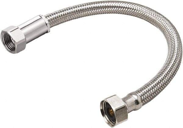 B&K Mueller - 1/2" FIP Inlet, 1/2" FIP Outlet, Stainless Steel Faucet Connector - Use with Faucets - All Tool & Supply