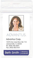 ADVANTUS - Clip-On Badge Holder - Clear - All Tool & Supply