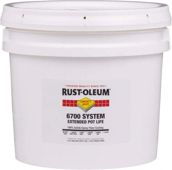 Rust-Oleum - 2 Gal Pail Silver Gray Epoxy Floor Coating - 100 Sq Ft/Gal Coverage, <100 g/L g/L VOC Content, Low Odor & Low VOC - All Tool & Supply