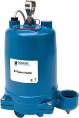 Goulds Pumps - 1 hp, 575 Amp Rating, 575 Volts, Single Speed Continuous Duty Operation, Effluent Pump - 3 Phase, Cast Iron Housing - All Tool & Supply