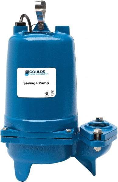 Goulds Pumps - 1 hp, 200 Amp Rating, 200 Volts, Single Speed Continuous Duty Operation, Sewage Pump - 3 Phase, Cast Iron Housing - All Tool & Supply