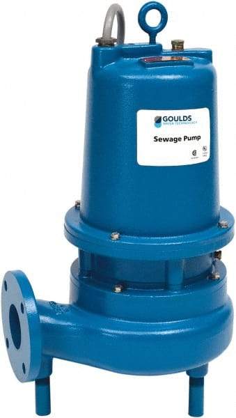 Goulds Pumps - 3 hp, 460 Amp Rating, 460 Volts, Single Speed Continuous Duty Operation, Sewage Pump - 3 Phase, Cast Iron Housing - All Tool & Supply