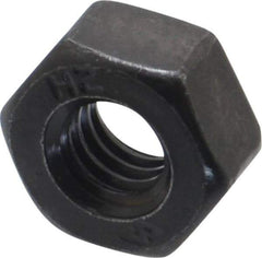 Value Collection - 5/16-18 UNC Steel Right Hand Heavy Hex Nut - 9/16" Across Flats, 19/64" High, Uncoated, 2B Class of Fit - All Tool & Supply