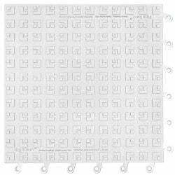 Wearwell - 18" Long x 18" Wide x 7/8" Thick, Anti-Fatigue Modular Matting Tiles - 4 Interlocking Sides, White, For Dry Areas, Series 566 - All Tool & Supply