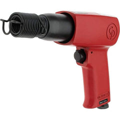 Chicago Pneumatic - 3,000 BPM, 2.6 Inch Long Stroke, Pneumatic Chipping Hammer - 25 CFM Air Consumption, 1/4 NPT Inlet - All Tool & Supply