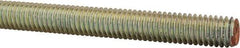 Value Collection - 3/8-16 UNC (Coarse), 6' Long, Alloy Steel Threaded Rod - Yellow Zinc-Plated Finish, Right Hand Thread - All Tool & Supply