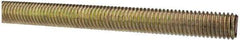 Value Collection - 1/2-13 UNC (Coarse), 3' Long, Alloy Steel Threaded Rod - Yellow Zinc-Plated Finish, Right Hand Thread - All Tool & Supply