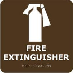 NMC - Fire Extinguisher, Plastic Fire Sign - 8" Wide x 8" High - All Tool & Supply