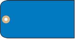 NMC - 1-7/8" High x 3-3/4" Long, Safety & Facility Blank Tag - 1 Side, Dark Blue Cardstock - All Tool & Supply