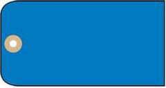 NMC - 1-7/8" High x 3-3/4" Long, Safety & Facility Blank Tag - 1 Side, Dark Blue Cardstock - All Tool & Supply